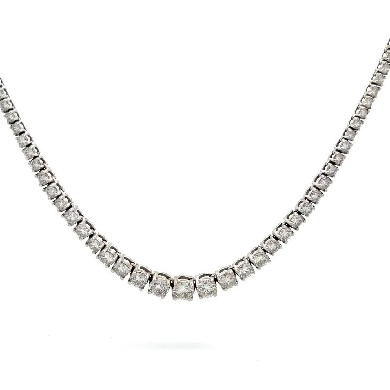 Sparkling diamond and emerald pendants for necklaces for a luxurious statement piece -Diamond Tennis Necklace