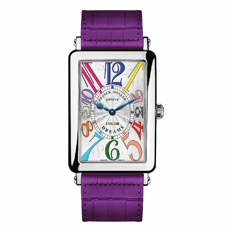 Elegant gold necklaces with diamond pendants for a timeless, luxurious look -Franck Muller Long Island Violet Band Timepiece