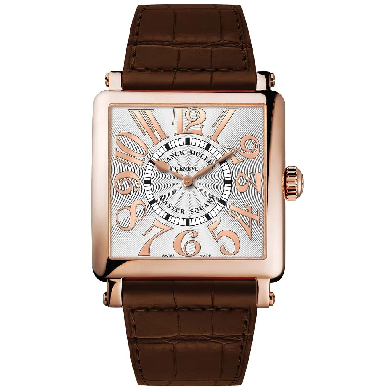 Stylish constellation pendant necklaces for zodiac lovers and astrology enthusiasts -Franck Muller Master Square Rose Gold Timepiece