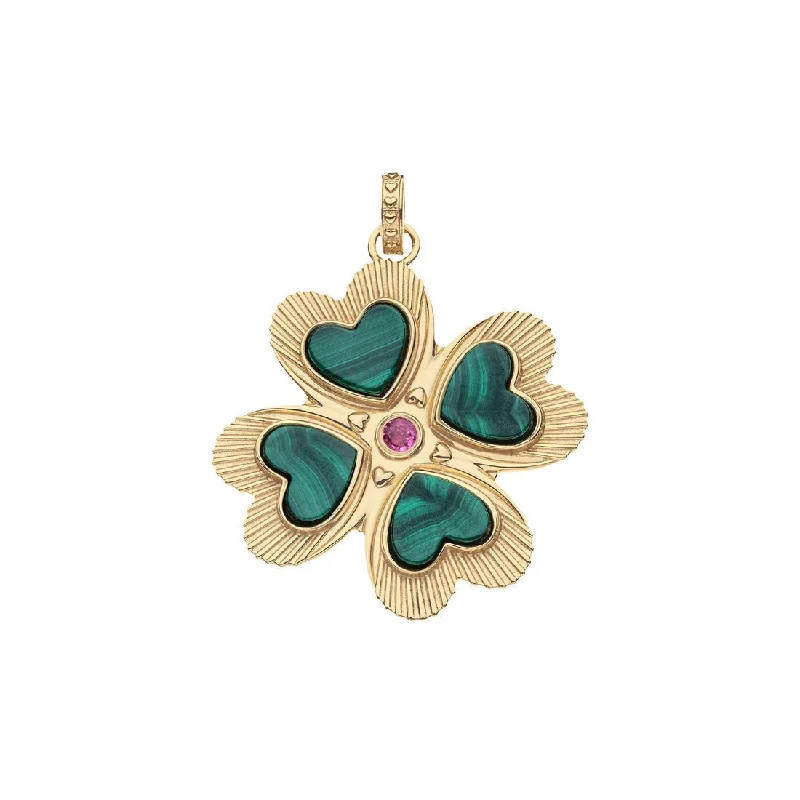 Engraved pendant necklaces with meaningful messages or names for a sentimental gift -Jane Win LUCKY in Love Clover Pendant