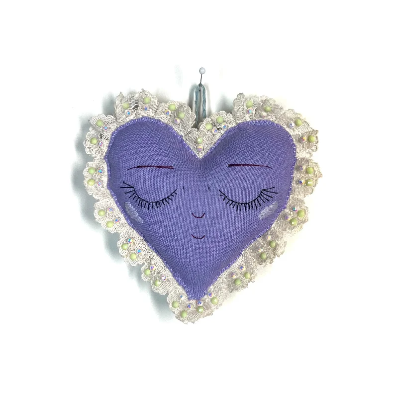 High-end platinum pendant necklaces with diamonds for luxury and sophistication -Lilac Heart Brooch