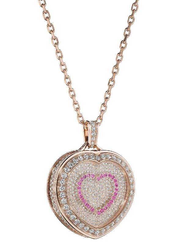 High-end platinum pendant necklaces with diamonds for luxury and sophistication -Paul Forrest Co HEART’S PASSION Heart Pendant PF-HR01