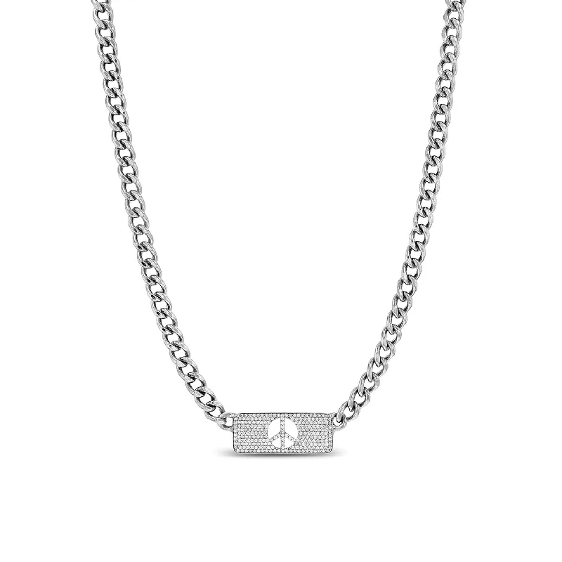 Elegant pendant necklaces with simple, understated designs for everyday wear -Peace Chain Choker