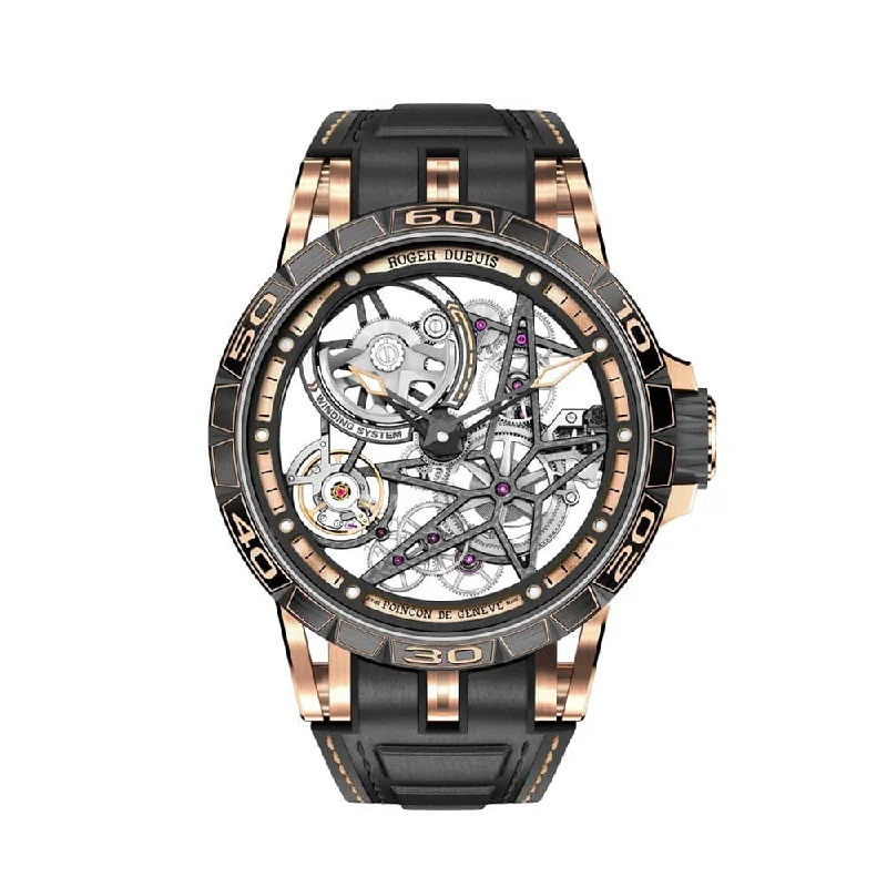 Simple gold pendants on delicate chains for understated elegance and sophistication -Roger Dubuis Excalibur Spider RD820SQ