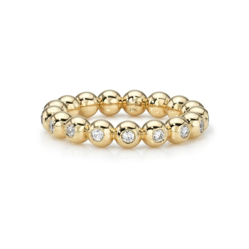 Simple gold pendants on delicate chains for understated elegance and sophistication -Single Stone Diamond Large Gaia Band