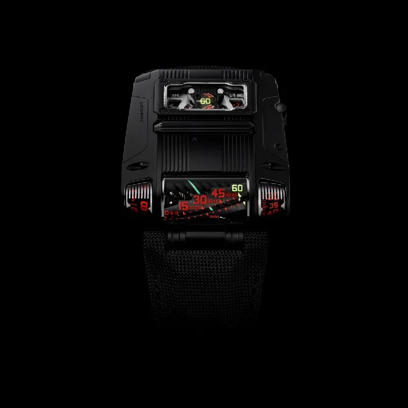 Bold statement pendant necklaces with large gemstones for an eye-catching, dramatic effect -Urwerk UR-111C- Black