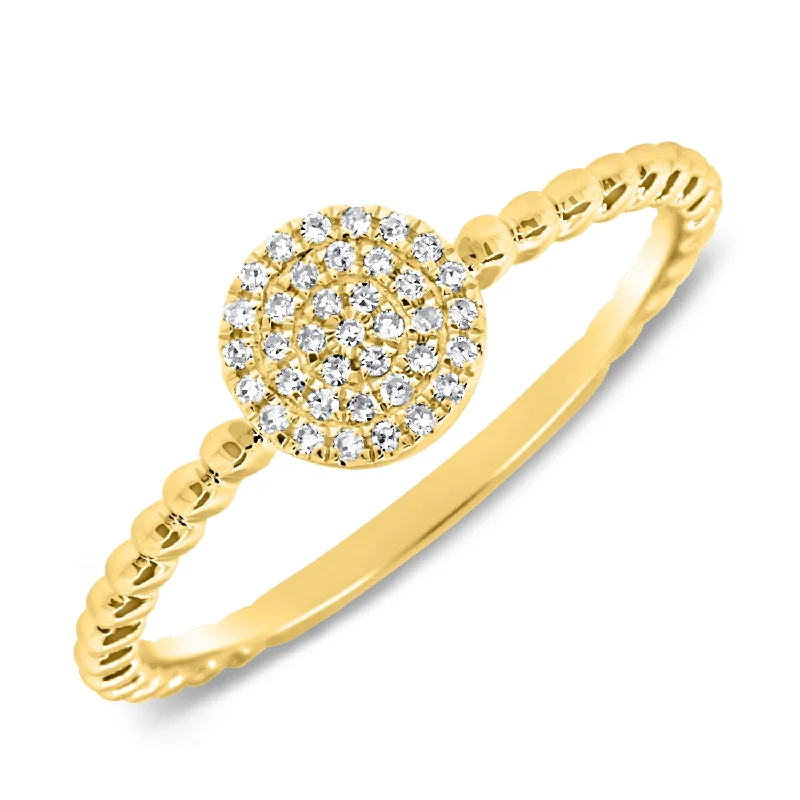 Silver rings offering budget sparkle for every finger -14K Beaded Diamond Ring