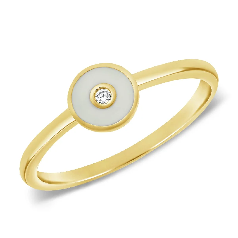 Rings featuring flexible bands for comfy finger fit -14K Gold Geometric Fashion Ring