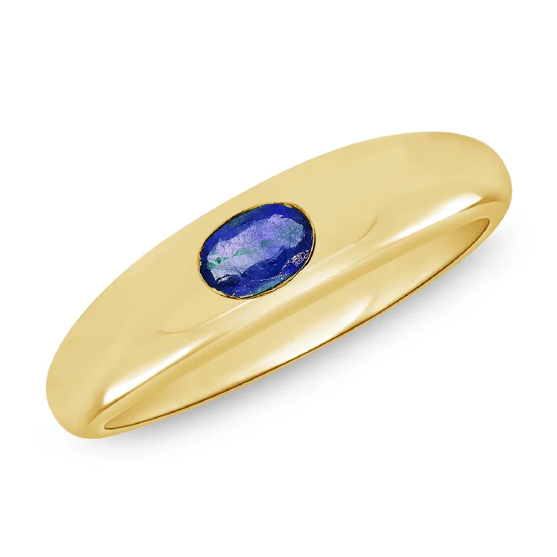 Rings with retro settings for vintage finger appeal -14K Gold Sapphire Ring