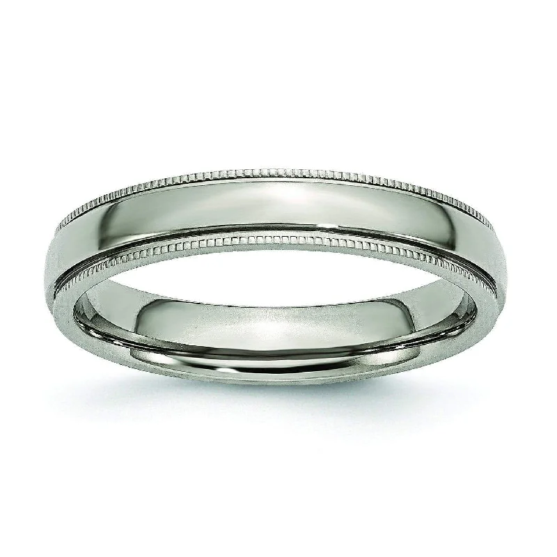 Rings perfect for gifting with brilliant stone shine -4mm Titanium Ring for Women