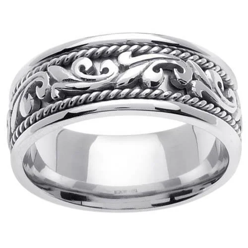 Curved rings perfect for matching with other bands -9mm Handmade Mens Ring