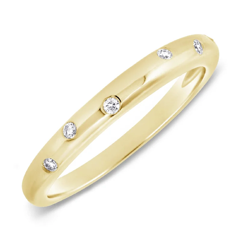 Trendy rings with modern designs for youthful flair -Diamond Bezel Ring made in 14K Gold