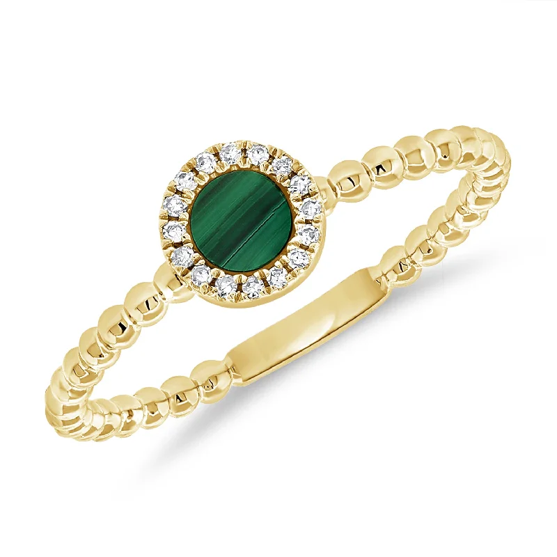 Affordable rings under fifteen dollars for quick gifts -Diamond & Emerald Ring made in 14K Gold