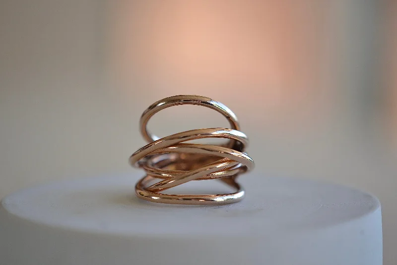 Mixed rings with dual metals for finger flair -Fili Fusi 02 Ring (6 strand)