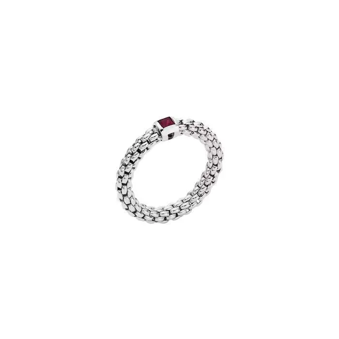 Affordable rings under fifteen dollars for quick gifts -Fope Souls Ring With Center Ruby