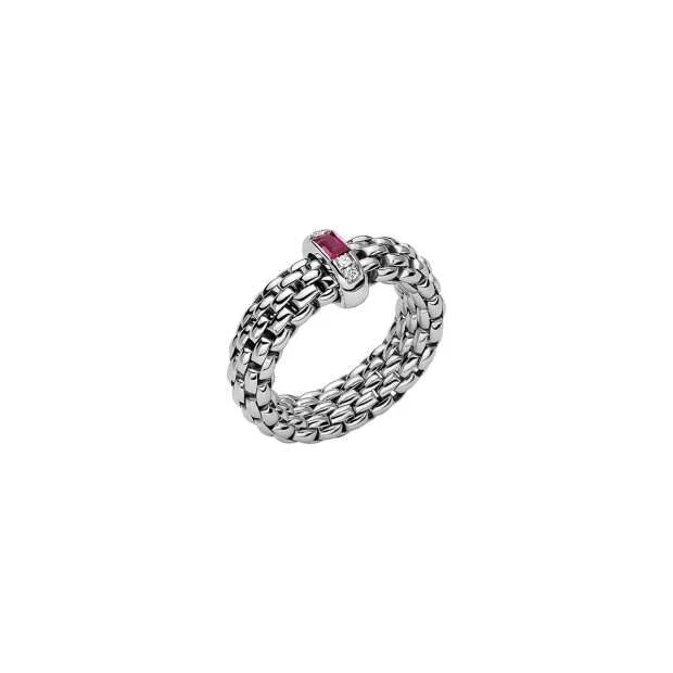 Rings featuring vivid stones for bold finger flair -Fope Vendome Ruby Ring