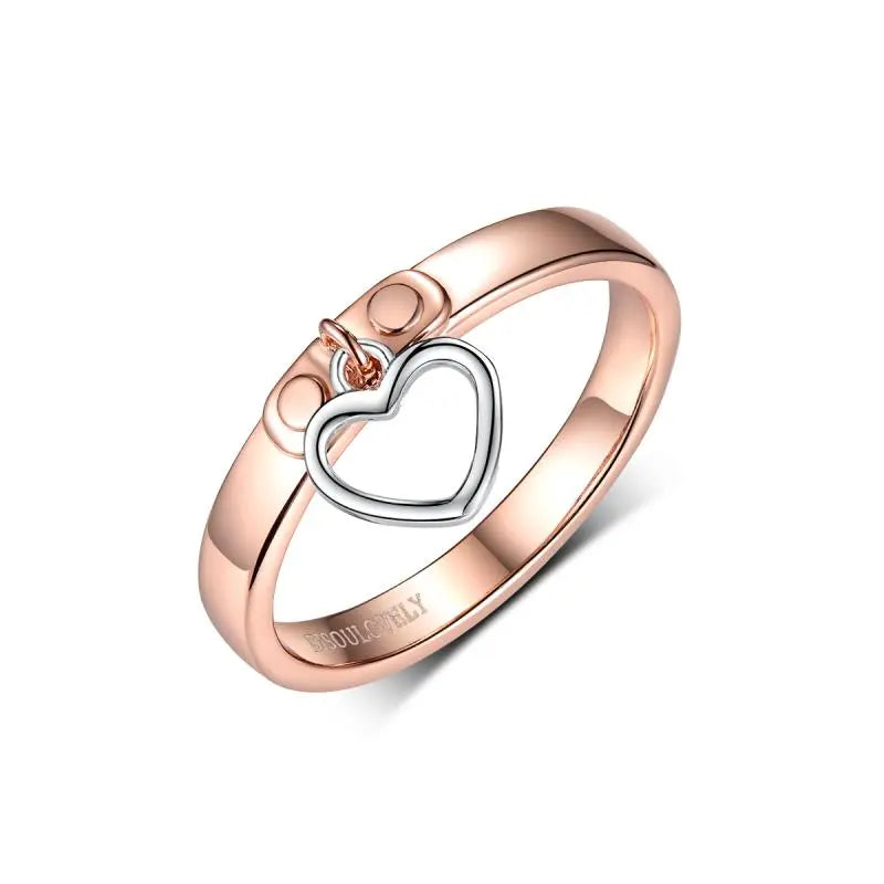 Quartz rings with clear stones for finger elegance -I'm Yours Heart Collar Ring