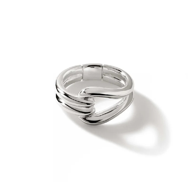 Chunky rings designed for loud finger fashion statements -John Hardy Surf Link Ring