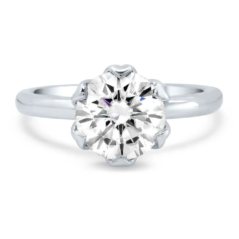 Bold rings with striking shapes for finger flair -Lab Grown Diamond Pave Tulip Engagement Ring