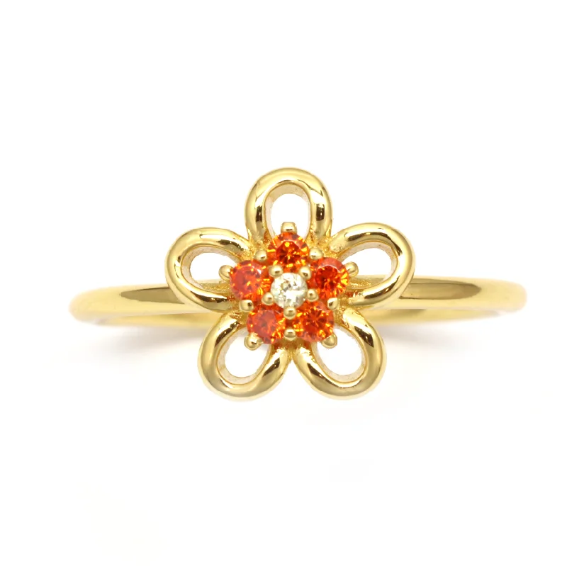 Rings inspired by flora with gemstone flower details -Mami Ring