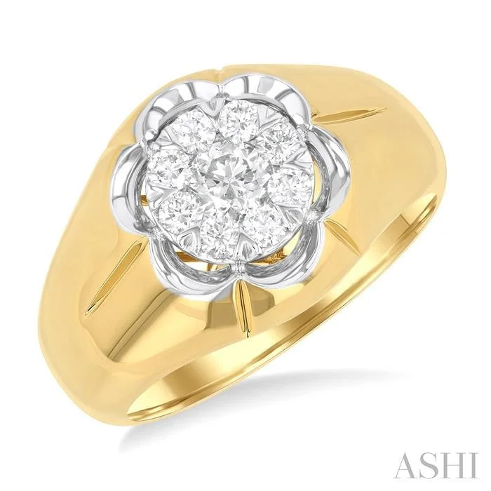 Glamorous rings perfect for dazzling evening finger wear -MENS LOVEBRIGHT DIAMOND RING