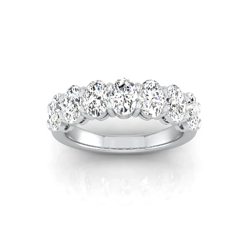 Rings perfect for romance with sweet stone details -Oval Lab Grown Diamond Seven Stone Ring - 2.10cttw