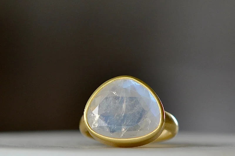 Rings featuring labradorite for mystic gemstone finger hues -Rainbow Moonstone Greek Ring