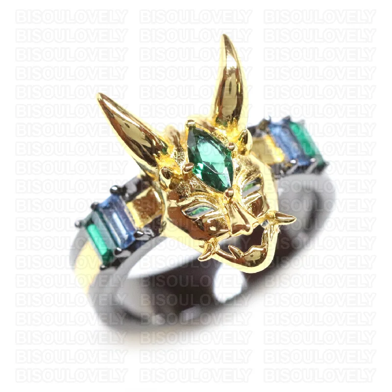 Heart rings with gemstone shapes for finger romance -Winged Nemesis Ring